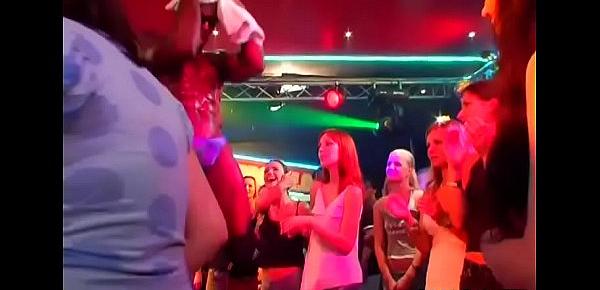  Plenty of blow job from blondes and massing group-sex at night club